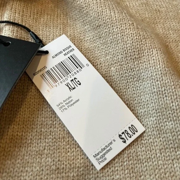 Truth Sweater Knit Top Collared By Republic Almond Bisque Beige Polo New Size XL - Picture 2 of 8